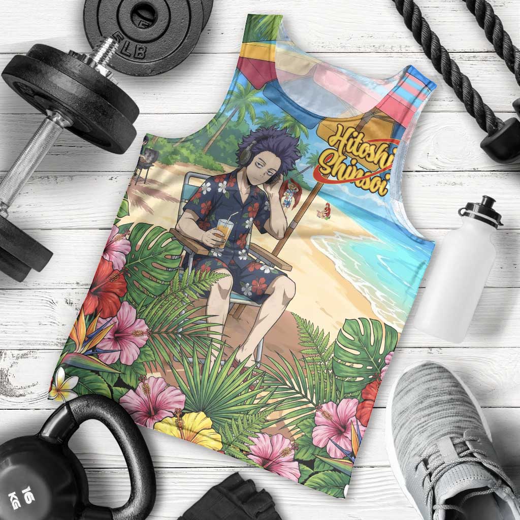 Hitoshi Shinso Summer Chill Men Tank Top Tropical Anime Lounge Scene