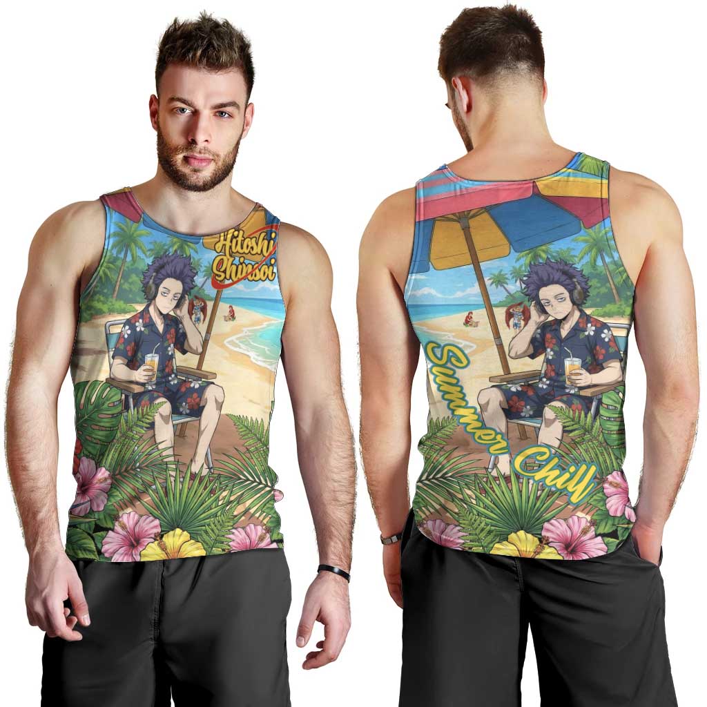 Hitoshi Shinso Summer Chill Men Tank Top Tropical Anime Lounge Scene