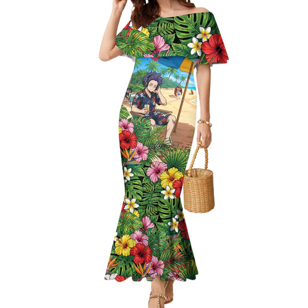 Hitoshi Shinso Summer Chill Mermaid Dress Tropical Anime Lounge Scene