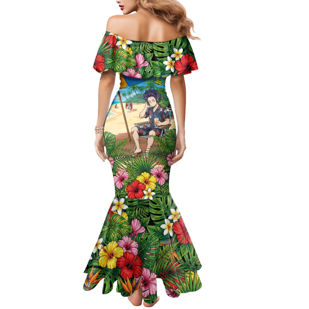 Hitoshi Shinso Summer Chill Mermaid Dress Tropical Anime Lounge Scene
