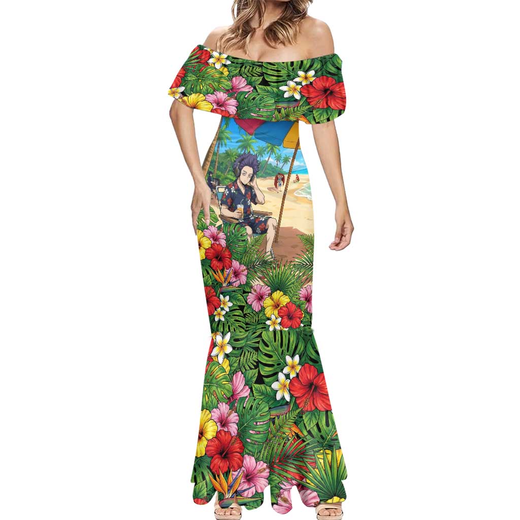 Hitoshi Shinso Summer Chill Mermaid Dress Tropical Anime Lounge Scene