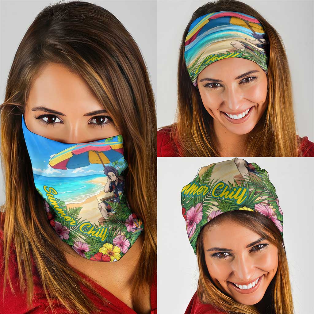 Hitoshi Shinso Summer Chill Neck Gaiter Tropical Anime Lounge Scene