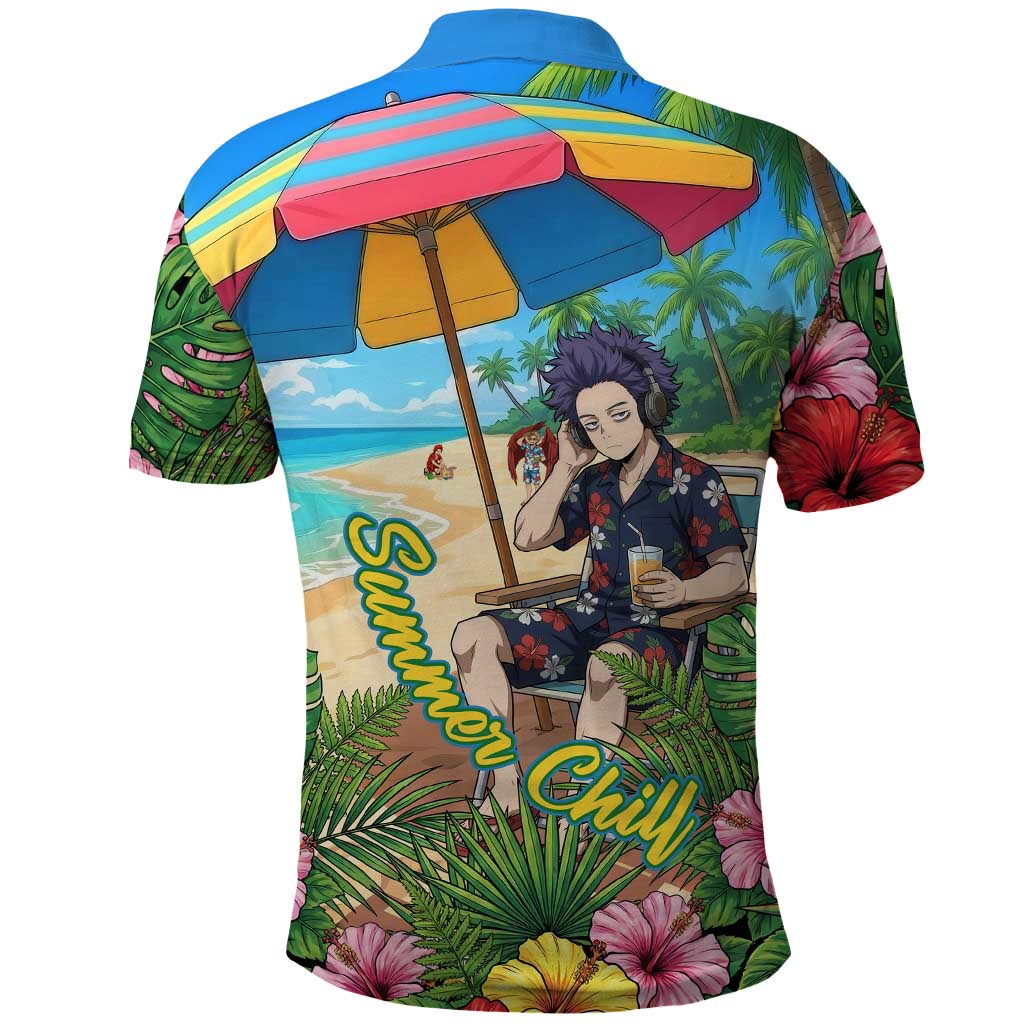 Hitoshi Shinso Summer Chill Polo Shirt Tropical Anime Lounge Scene