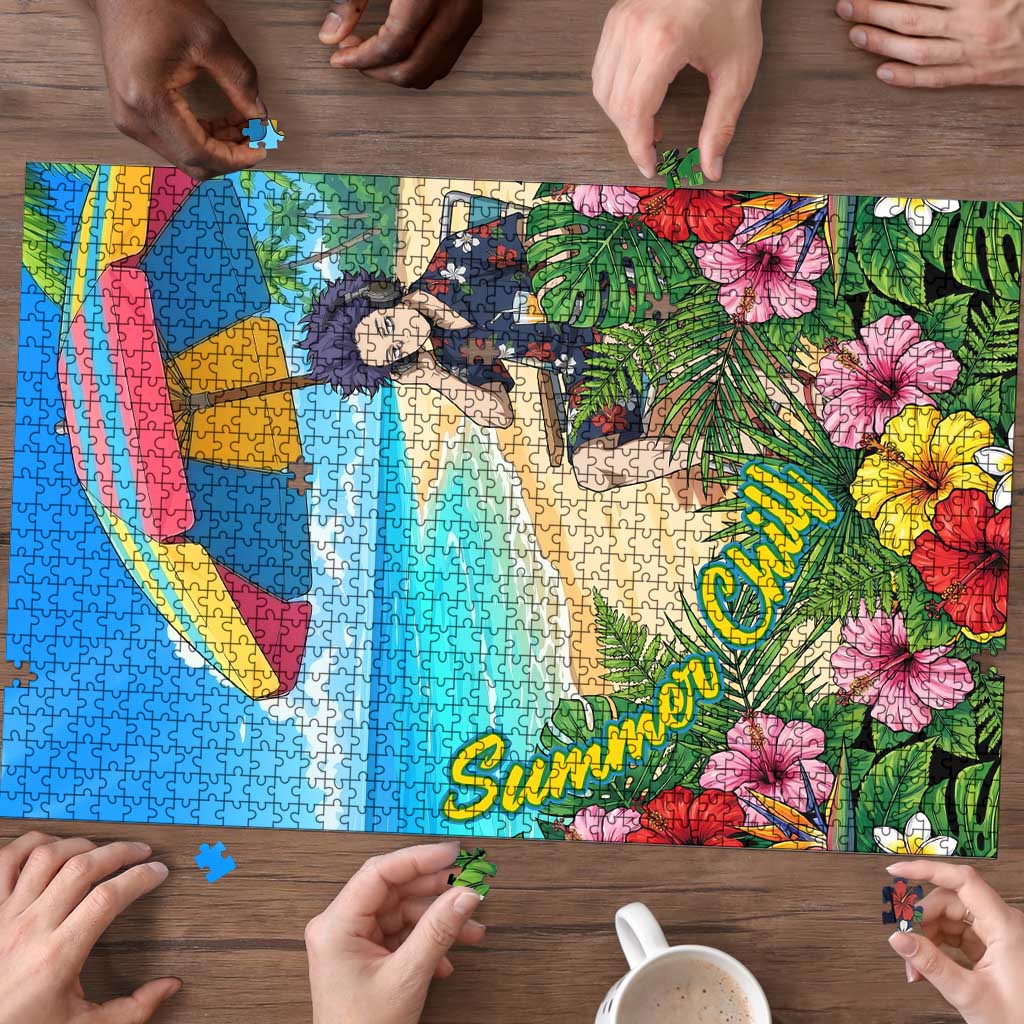 Hitoshi Shinso Summer Chill Puzzle Tropical Anime Lounge Scene