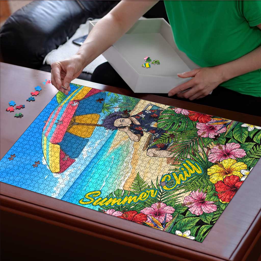 Hitoshi Shinso Summer Chill Puzzle Tropical Anime Lounge Scene