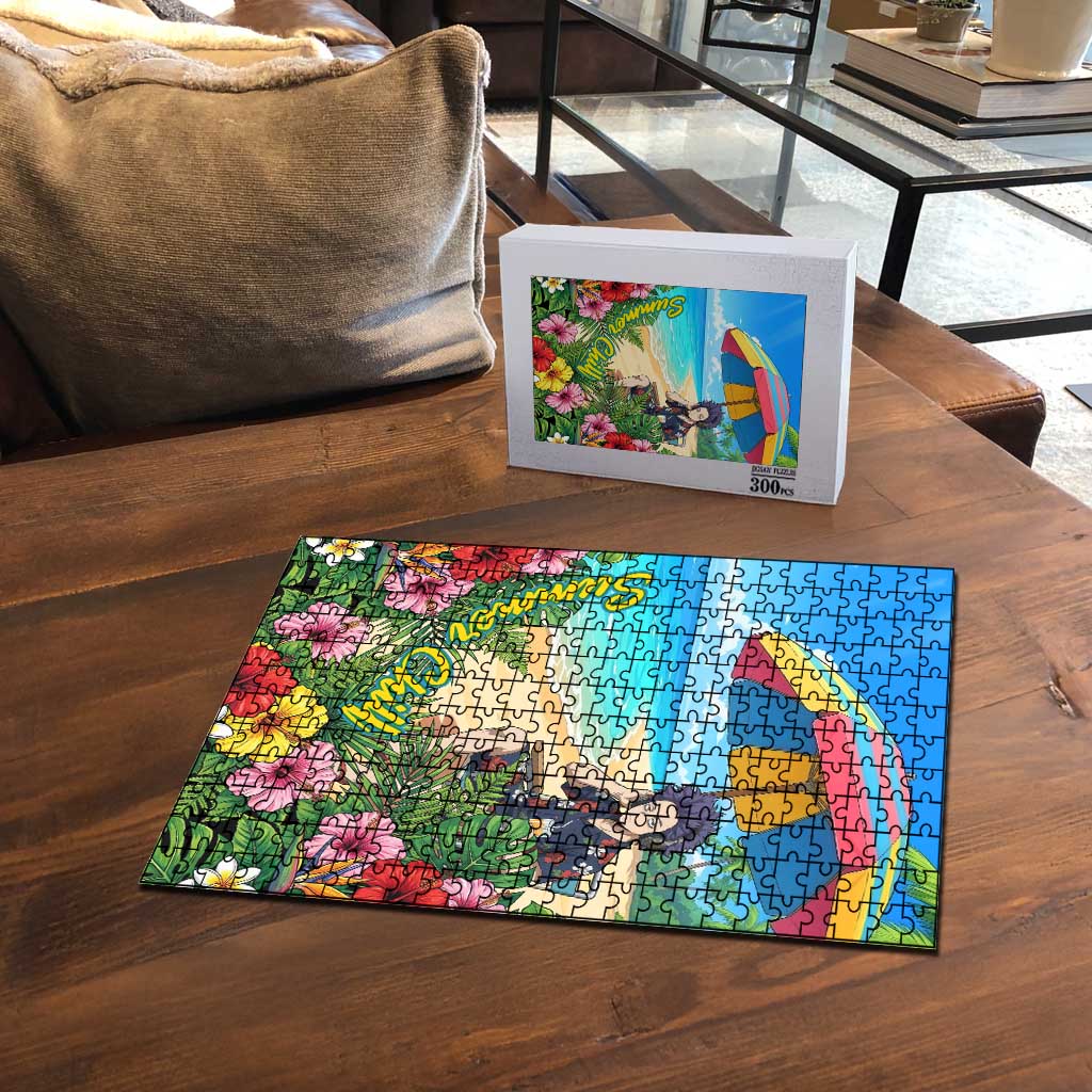 Hitoshi Shinso Summer Chill Puzzle Tropical Anime Lounge Scene