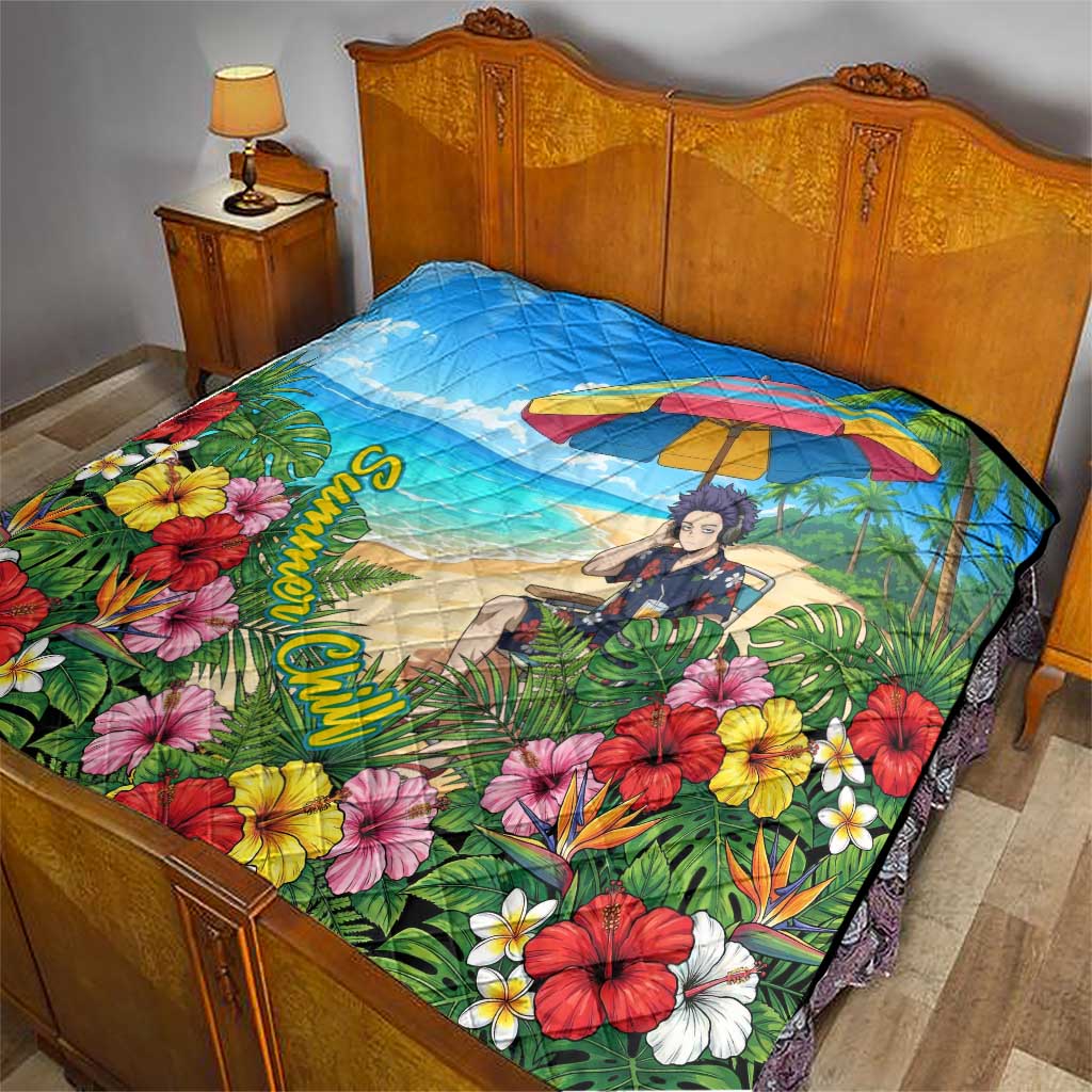 Hitoshi Shinso Summer Chill Quilt Tropical Anime Lounge Scene