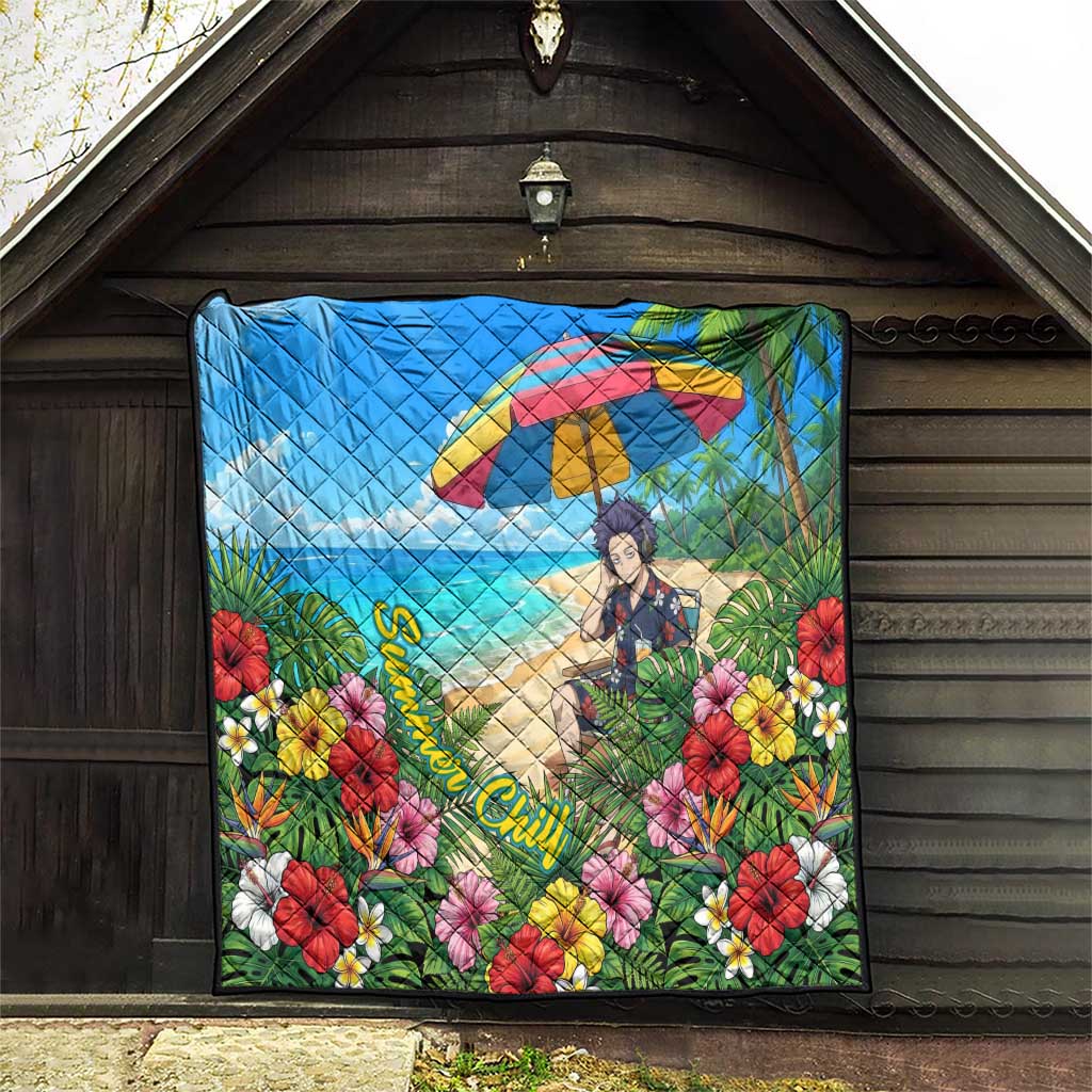 Hitoshi Shinso Summer Chill Quilt Tropical Anime Lounge Scene
