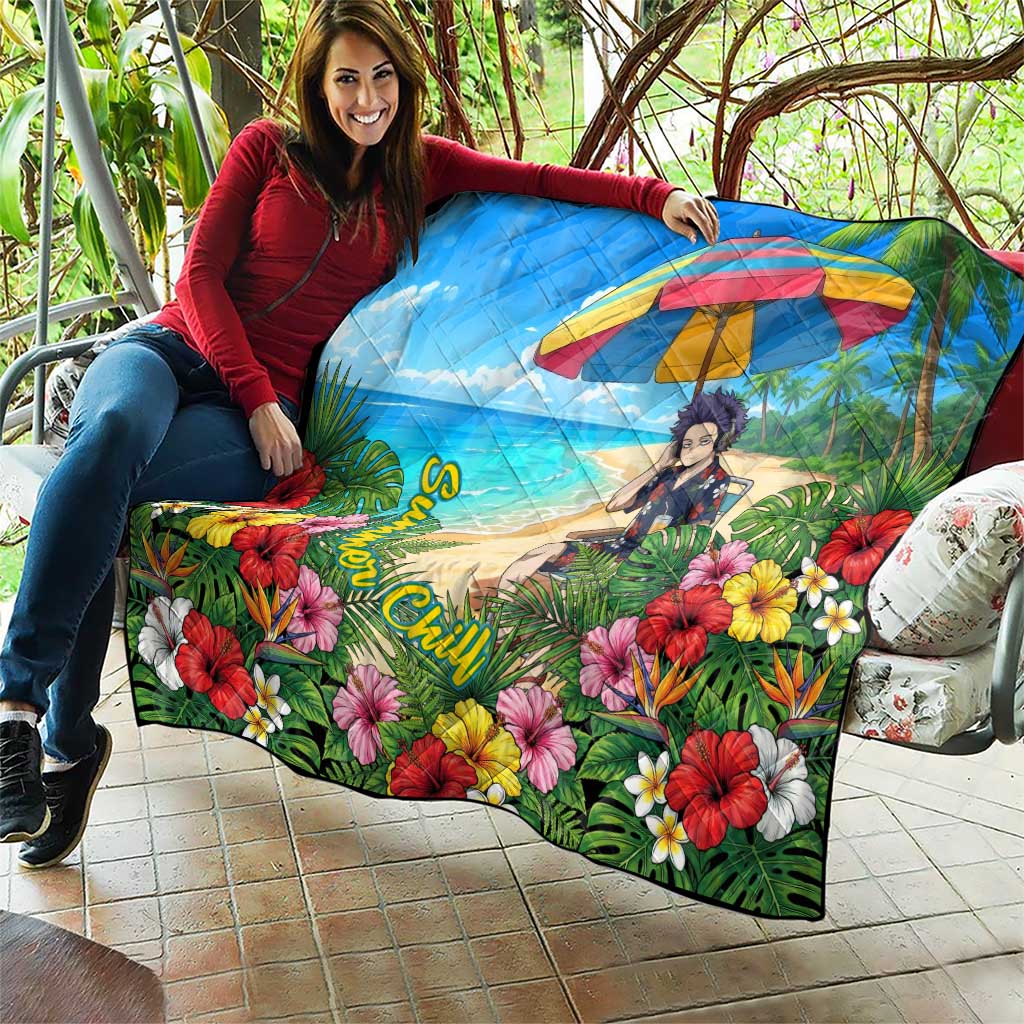 Hitoshi Shinso Summer Chill Quilt Tropical Anime Lounge Scene