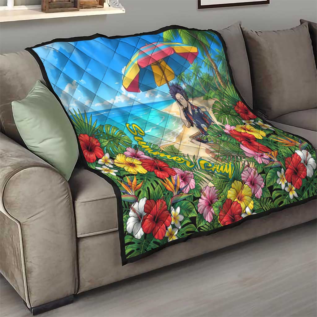 Hitoshi Shinso Summer Chill Quilt Tropical Anime Lounge Scene