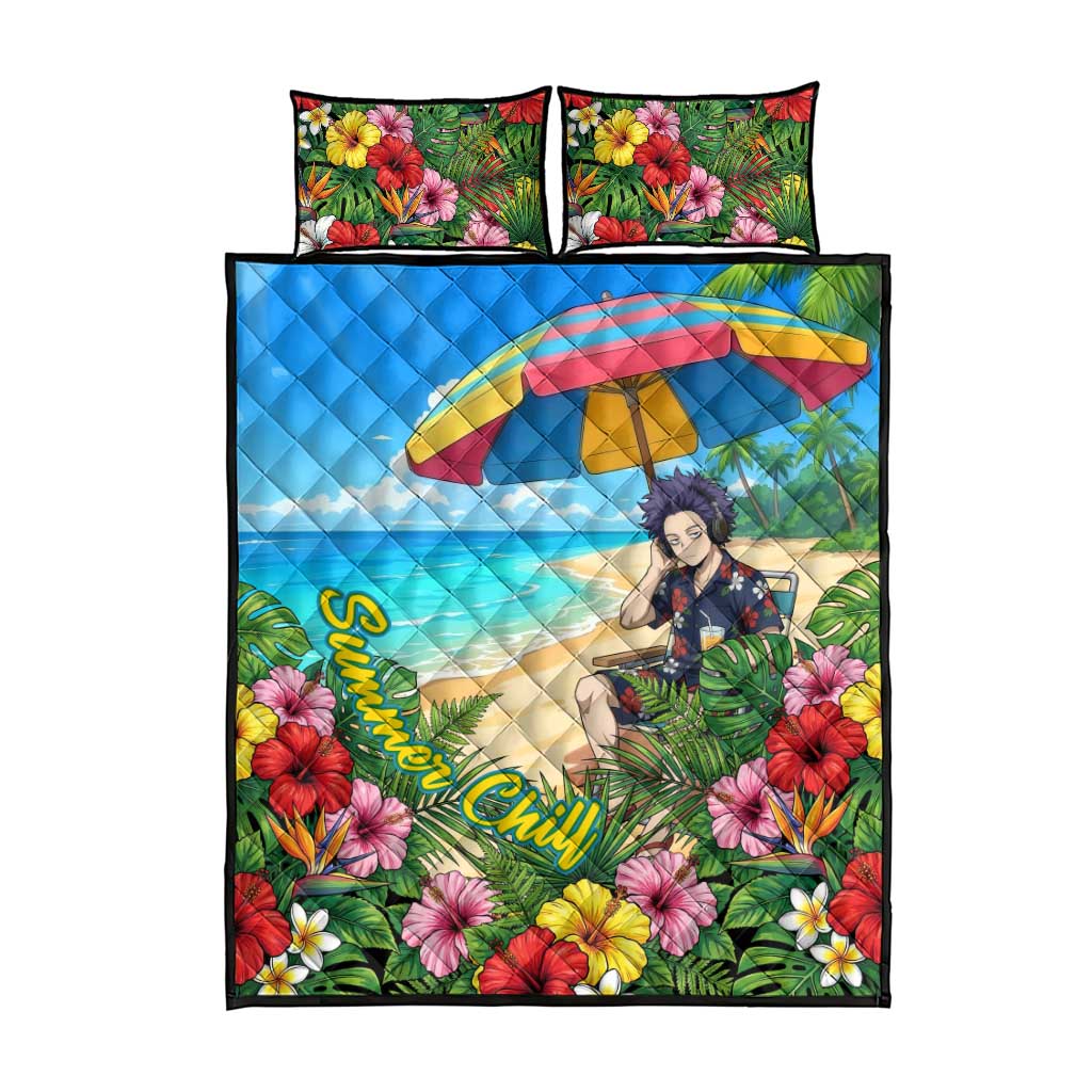 Hitoshi Shinso Summer Chill Quilt Bed Set Tropical Anime Lounge Scene