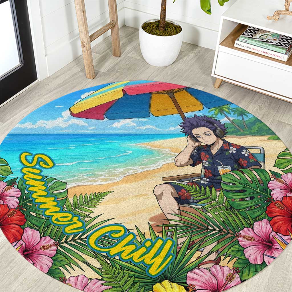 Hitoshi Shinso Summer Chill Round Carpet Tropical Anime Lounge Scene