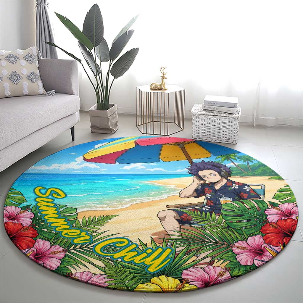 Hitoshi Shinso Summer Chill Round Carpet Tropical Anime Lounge Scene