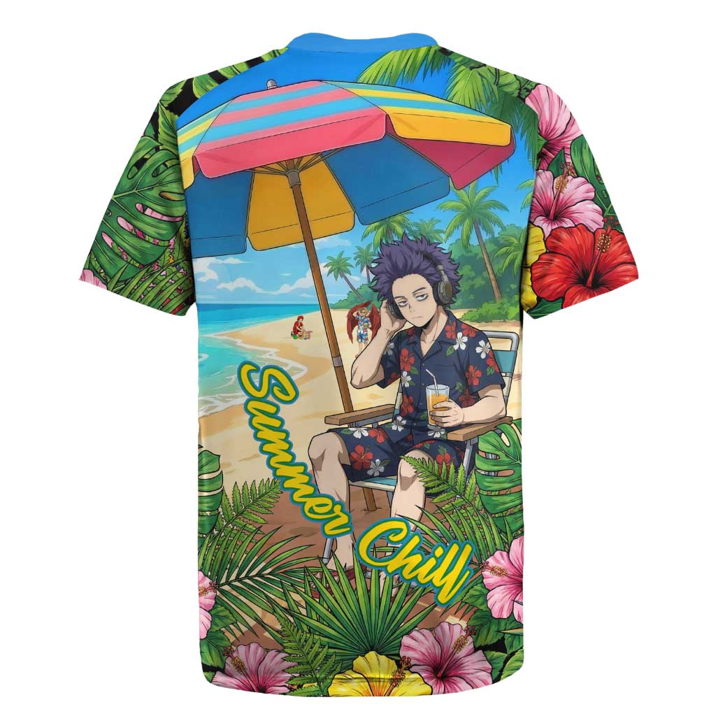 Hitoshi Shinso Summer Chill Rugby Jersey Tropical Anime Lounge Scene