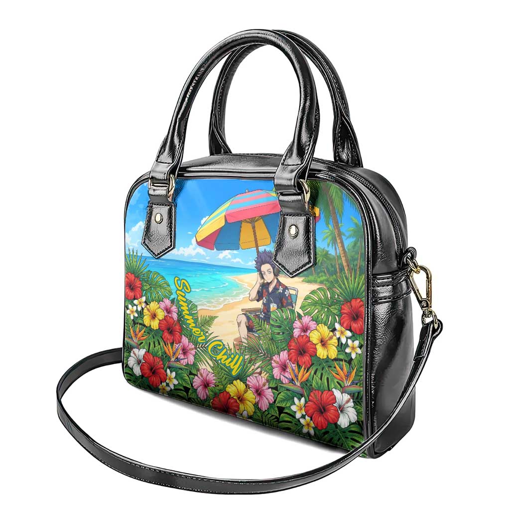 Hitoshi Shinso Summer Chill Shoulder Handbag Tropical Anime Lounge Scene