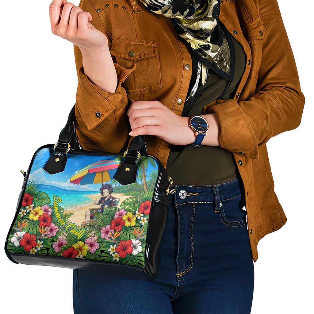 Hitoshi Shinso Summer Chill Shoulder Handbag Tropical Anime Lounge Scene