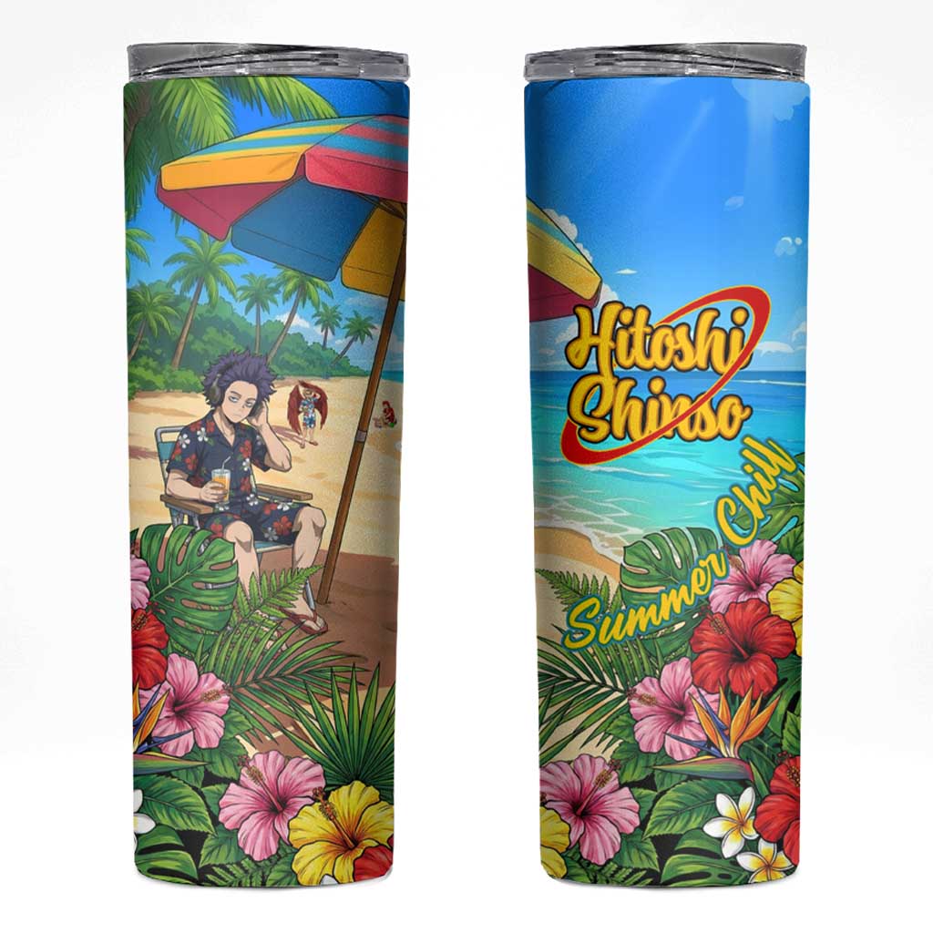 Hitoshi Shinso Summer Chill Skinny Tumbler Tropical Anime Lounge Scene