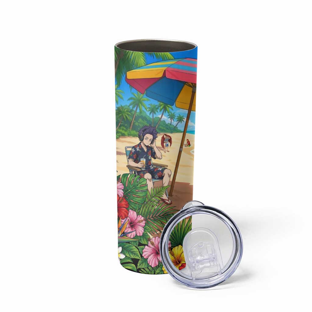 Hitoshi Shinso Summer Chill Skinny Tumbler Tropical Anime Lounge Scene