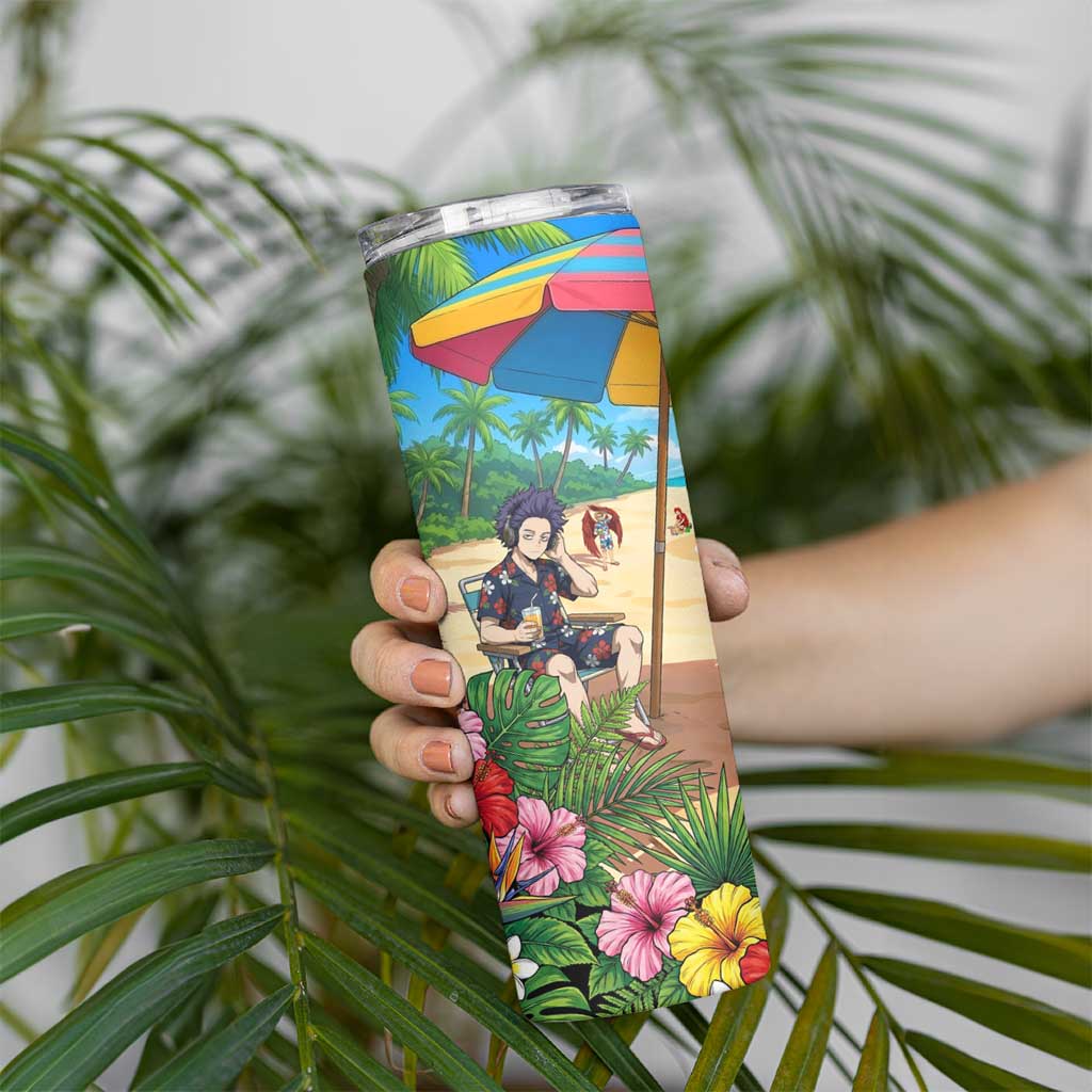 Hitoshi Shinso Summer Chill Skinny Tumbler Tropical Anime Lounge Scene