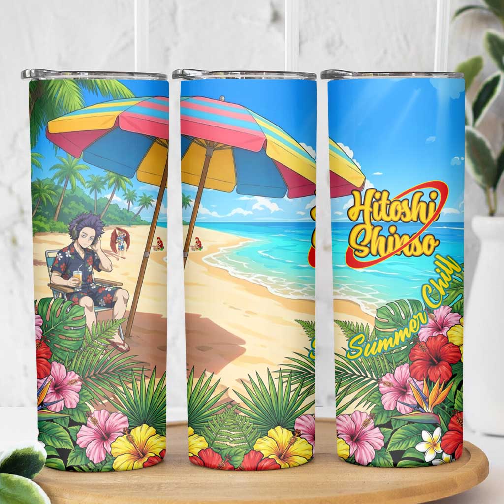 Hitoshi Shinso Summer Chill Skinny Tumbler Tropical Anime Lounge Scene