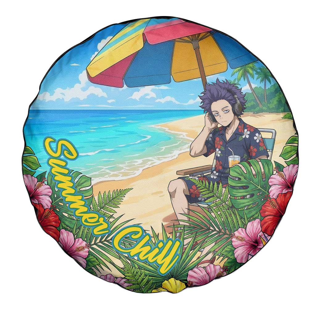 Hitoshi Shinso Summer Chill Spare Tire Cover Tropical Anime Lounge Scene