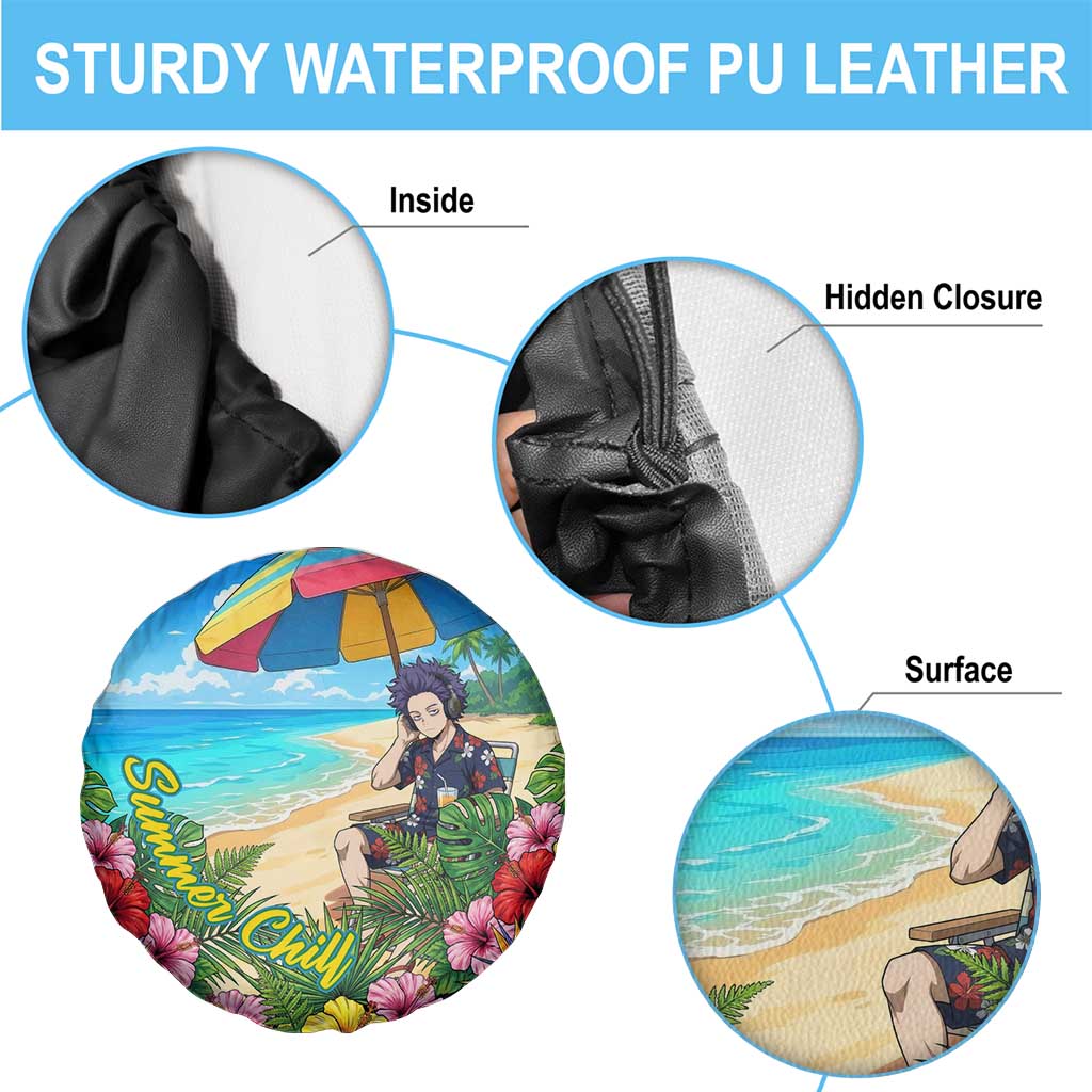 Hitoshi Shinso Summer Chill Spare Tire Cover Tropical Anime Lounge Scene