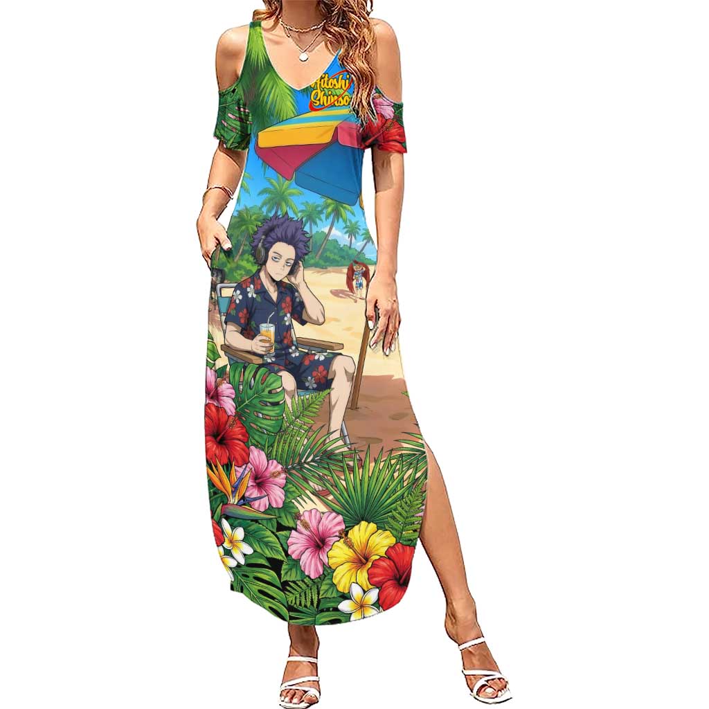 Hitoshi Shinso Summer Chill Summer Maxi Dress Tropical Anime Lounge Scene