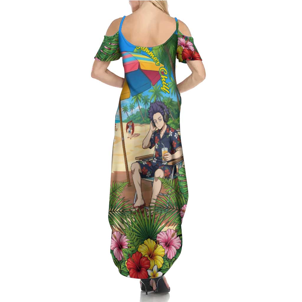 Hitoshi Shinso Summer Chill Summer Maxi Dress Tropical Anime Lounge Scene