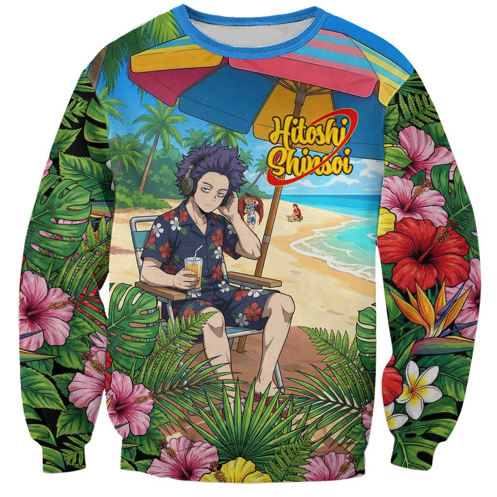 Hitoshi Shinso Summer Chill Sweatshirt Tropical Anime Lounge Scene