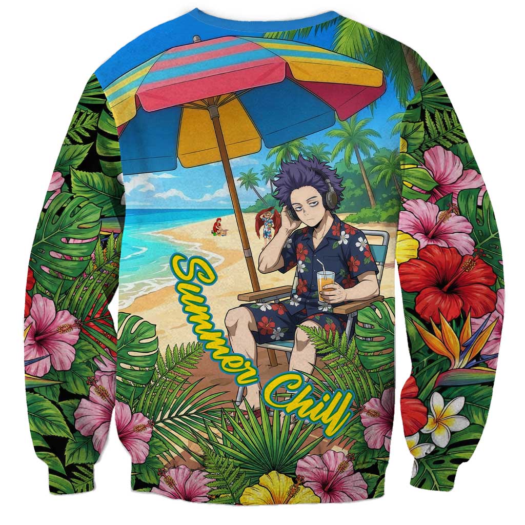 Hitoshi Shinso Summer Chill Sweatshirt Tropical Anime Lounge Scene