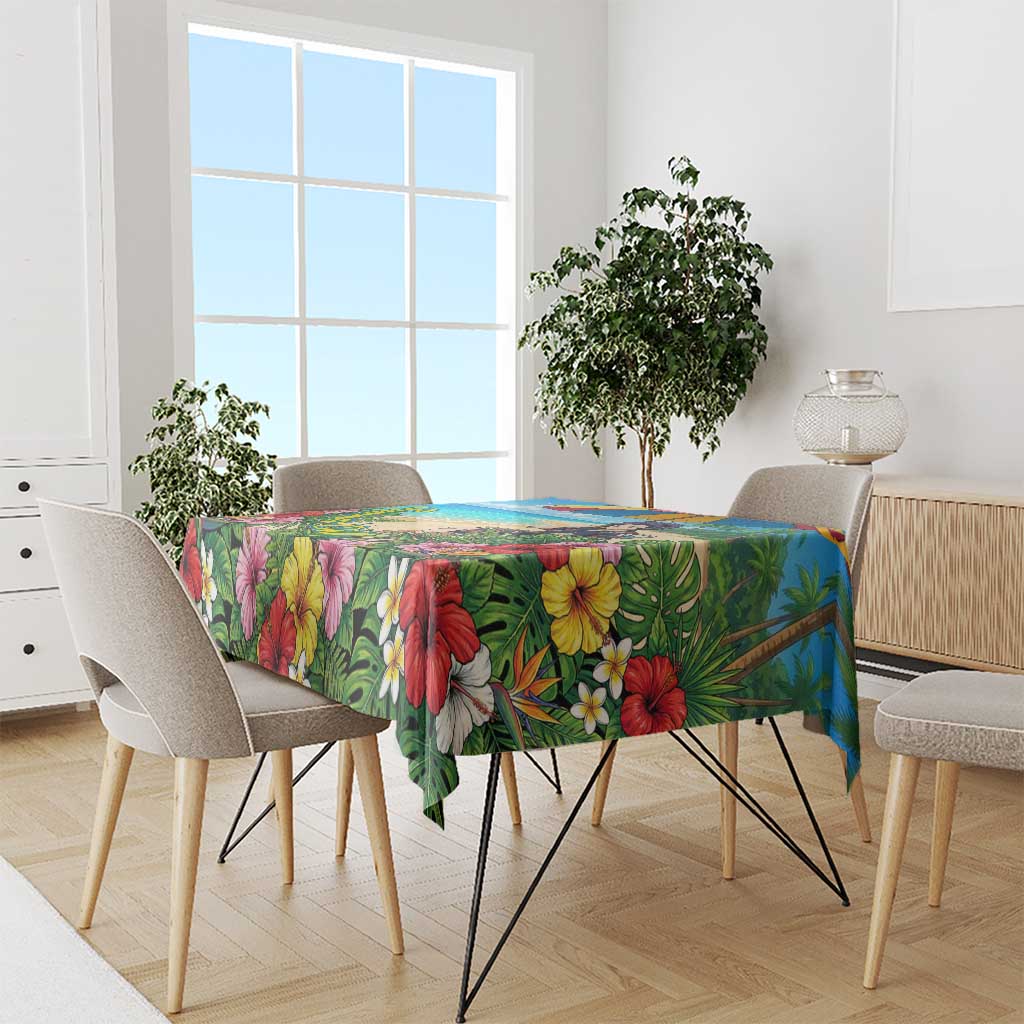 Hitoshi Shinso Summer Chill Tablecloth Tropical Anime Lounge Scene