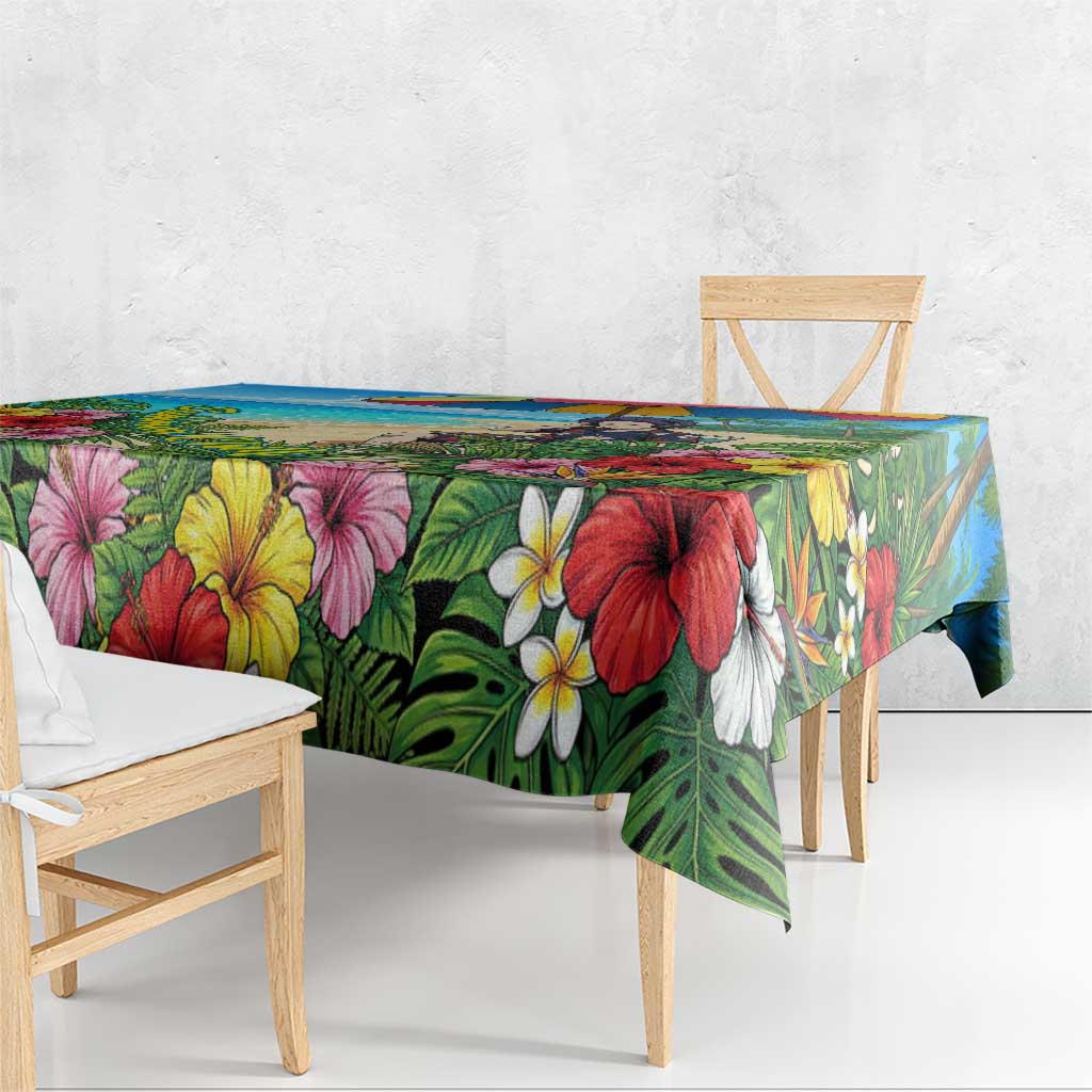 Hitoshi Shinso Summer Chill Tablecloth Tropical Anime Lounge Scene