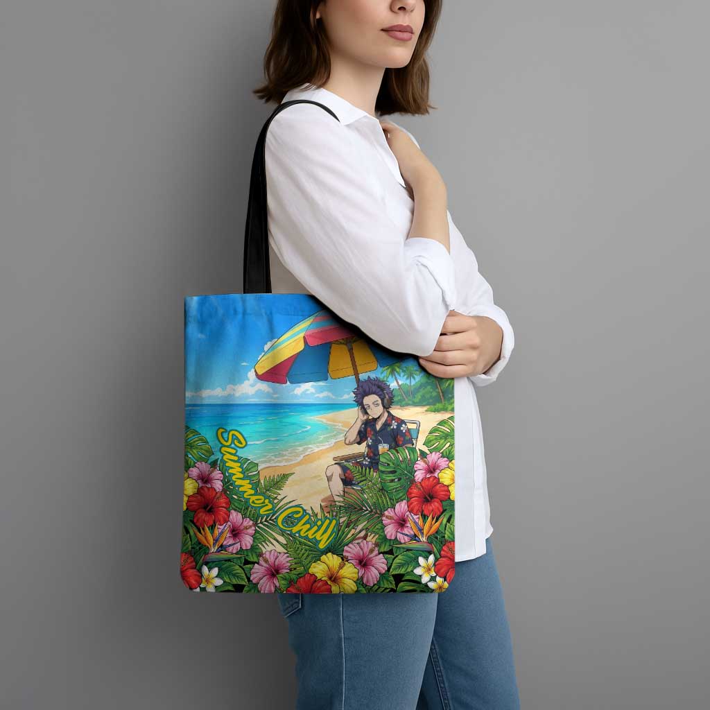 Hitoshi Shinso Summer Chill Tote Bag Tropical Anime Lounge Scene