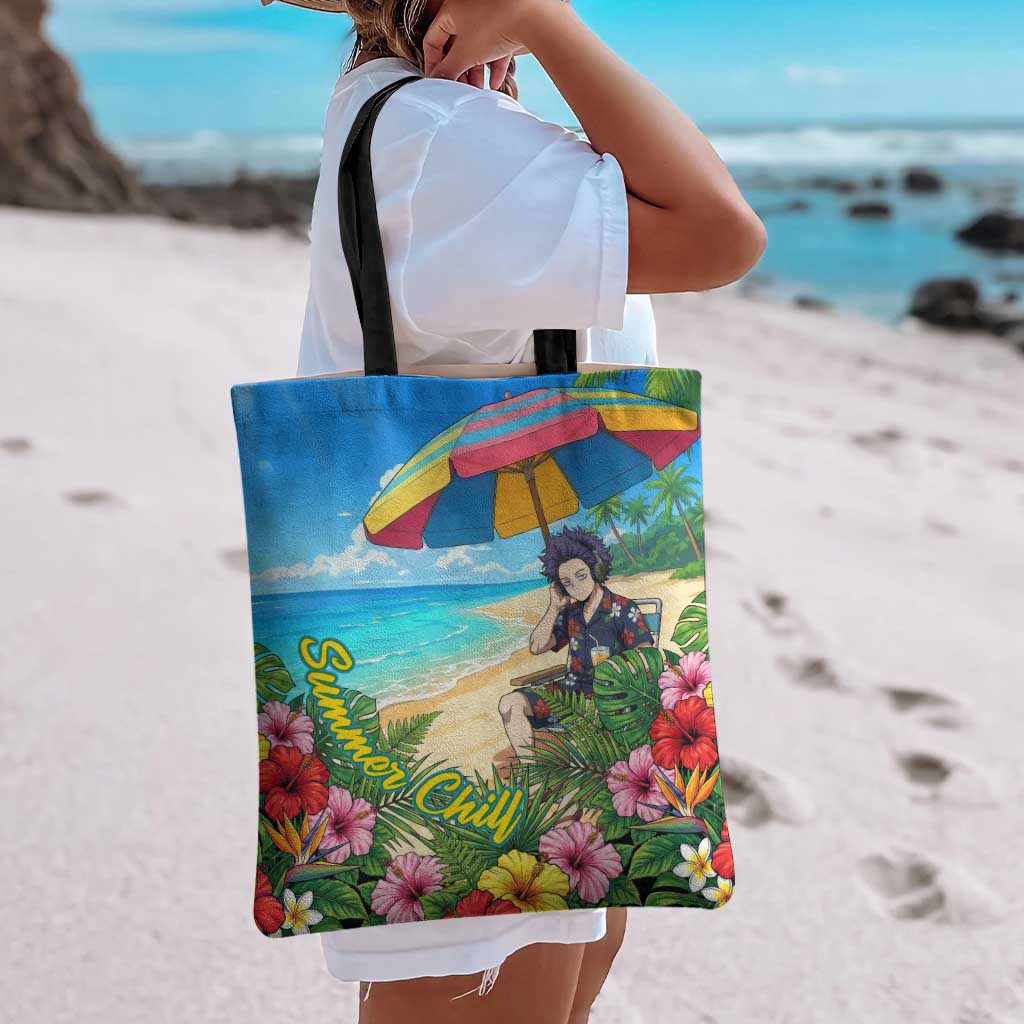 Hitoshi Shinso Summer Chill Tote Bag Tropical Anime Lounge Scene