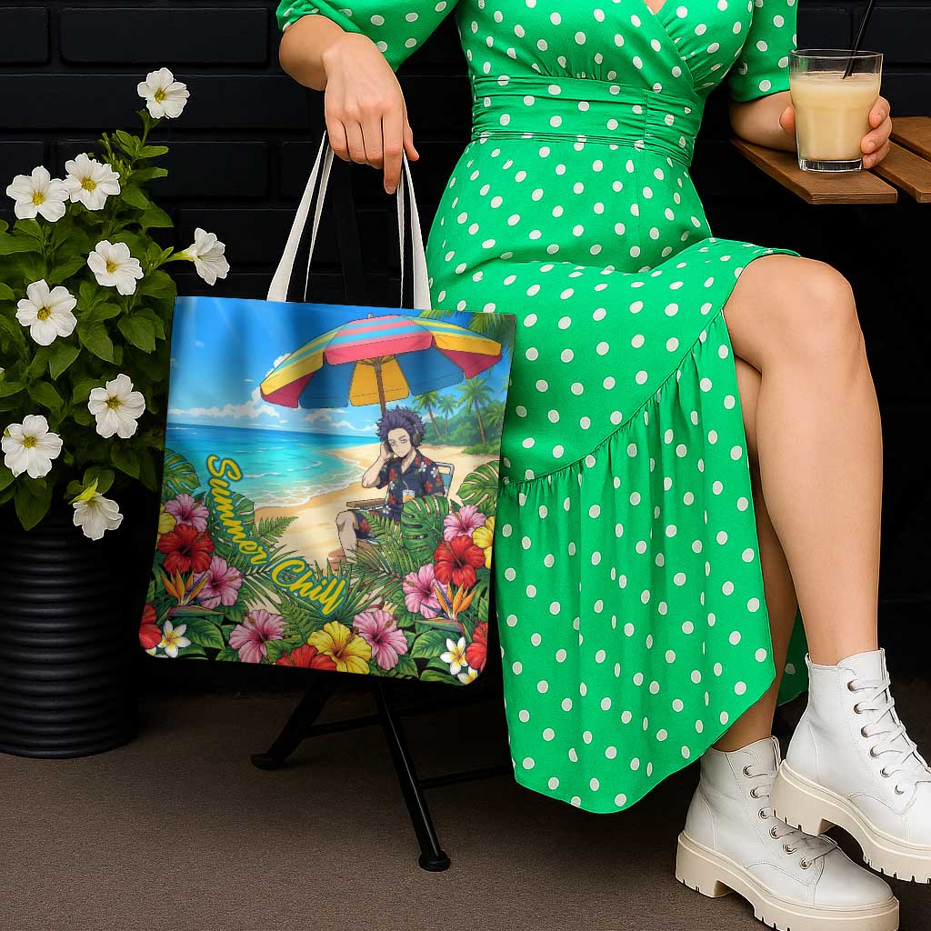 Hitoshi Shinso Summer Chill Tote Bag Tropical Anime Lounge Scene