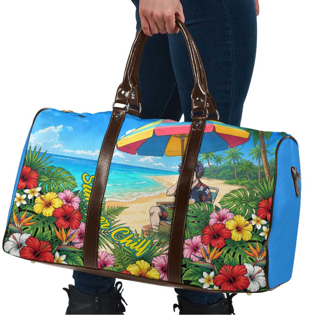 Hitoshi Shinso Summer Chill Travel Bag Tropical Anime Lounge Scene