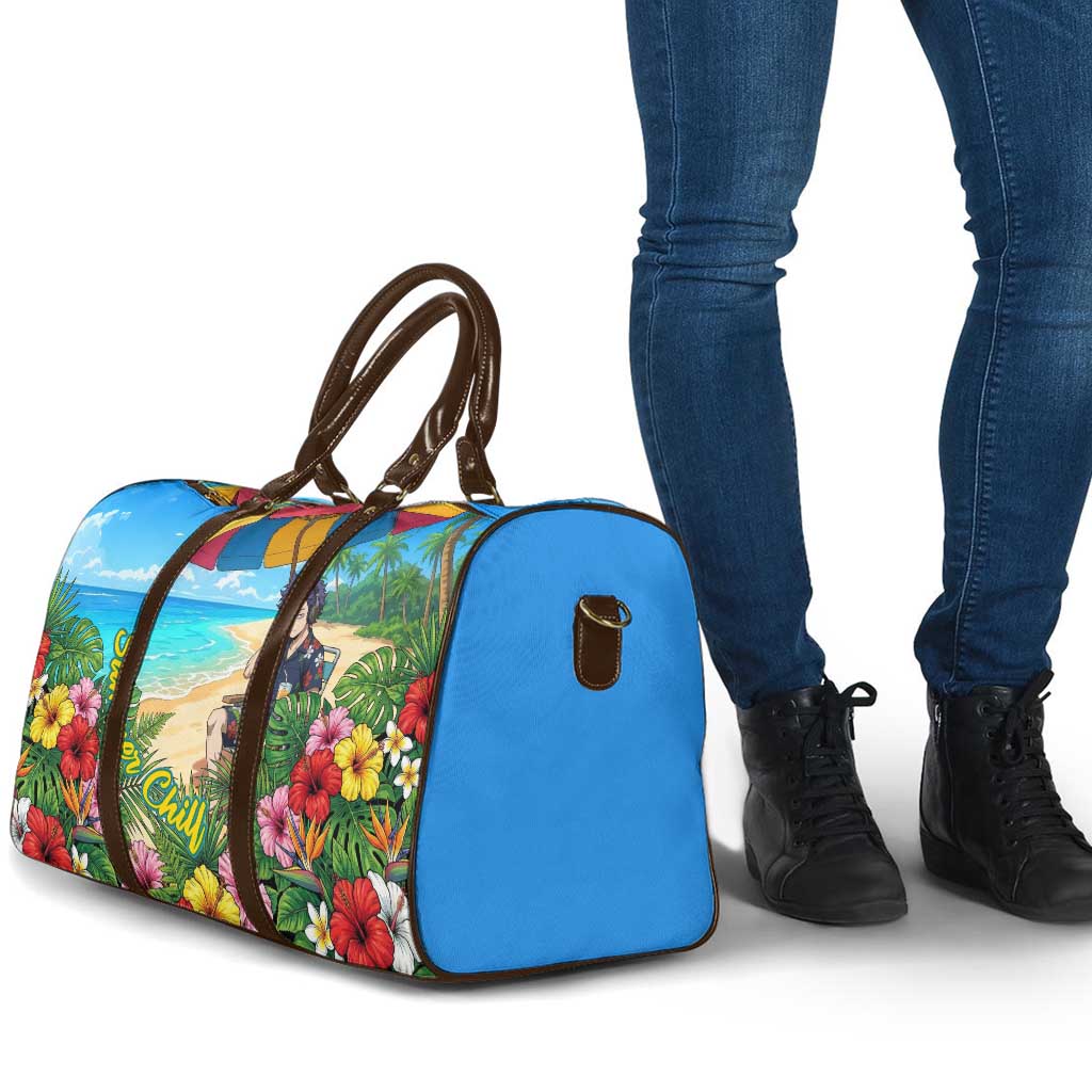 Hitoshi Shinso Summer Chill Travel Bag Tropical Anime Lounge Scene