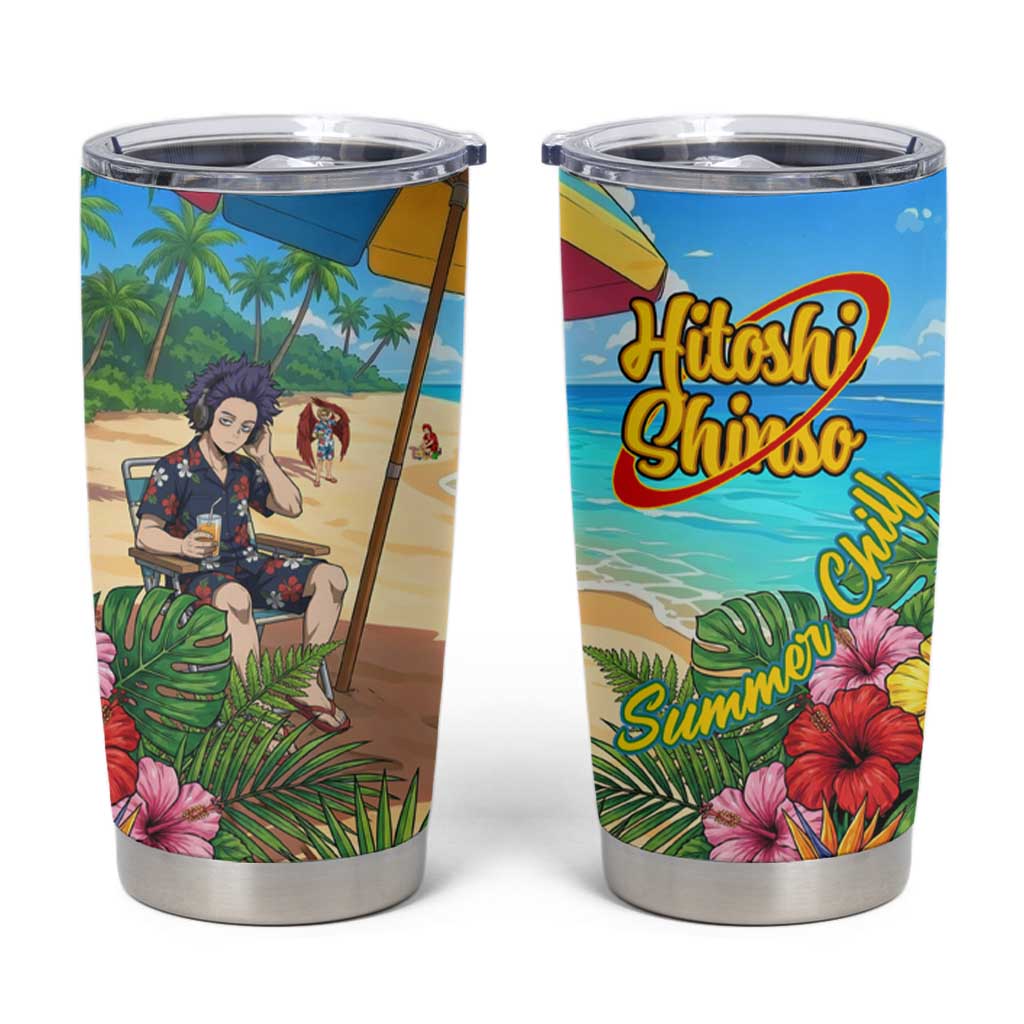 Hitoshi Shinso Summer Chill Tumbler Cup Tropical Anime Lounge Scene