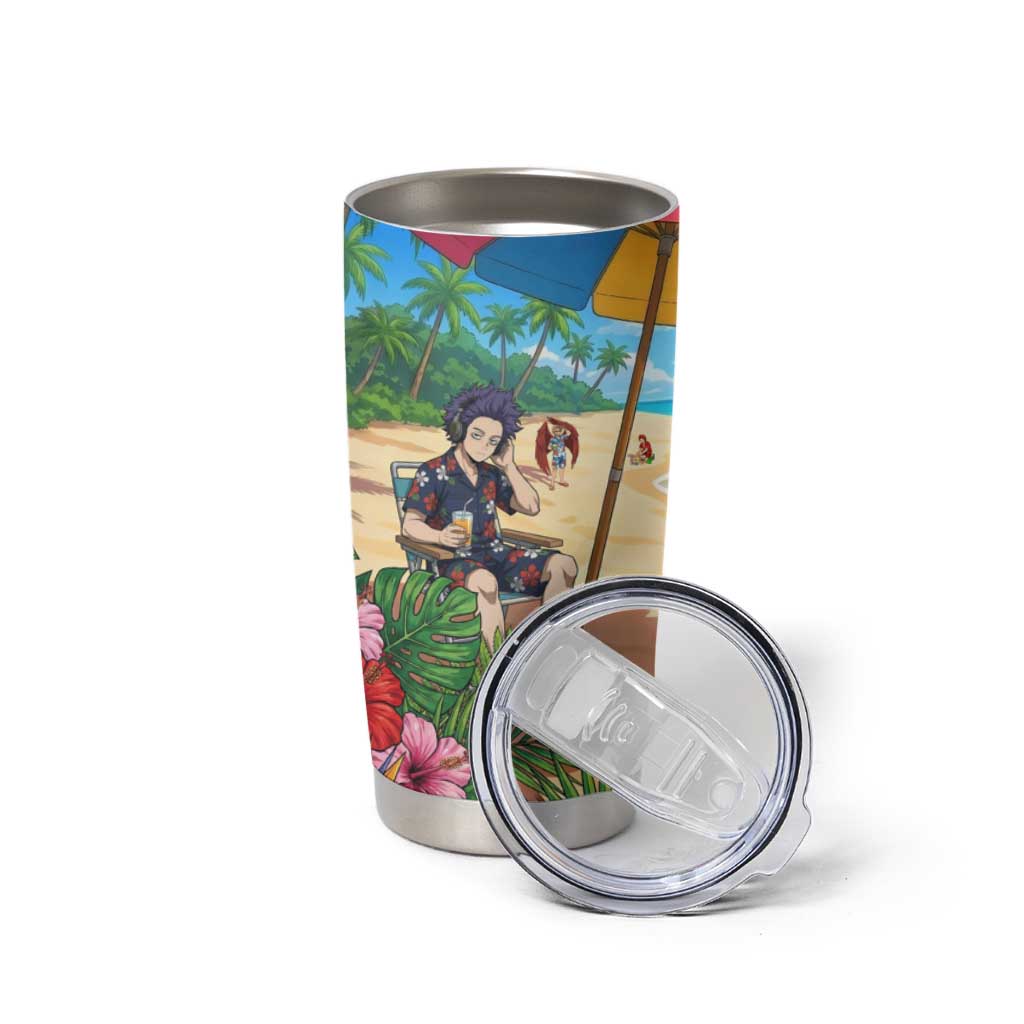 Hitoshi Shinso Summer Chill Tumbler Cup Tropical Anime Lounge Scene