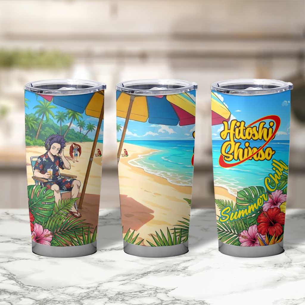 Hitoshi Shinso Summer Chill Tumbler Cup Tropical Anime Lounge Scene