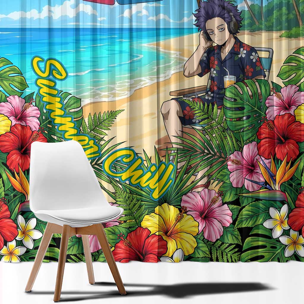 Hitoshi Shinso Summer Chill Window Curtain Tropical Anime Lounge Scene