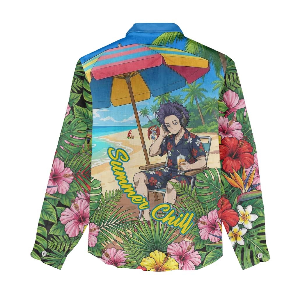 Hitoshi Shinso Summer Chill Women Casual Shirt Tropical Anime Lounge Scene