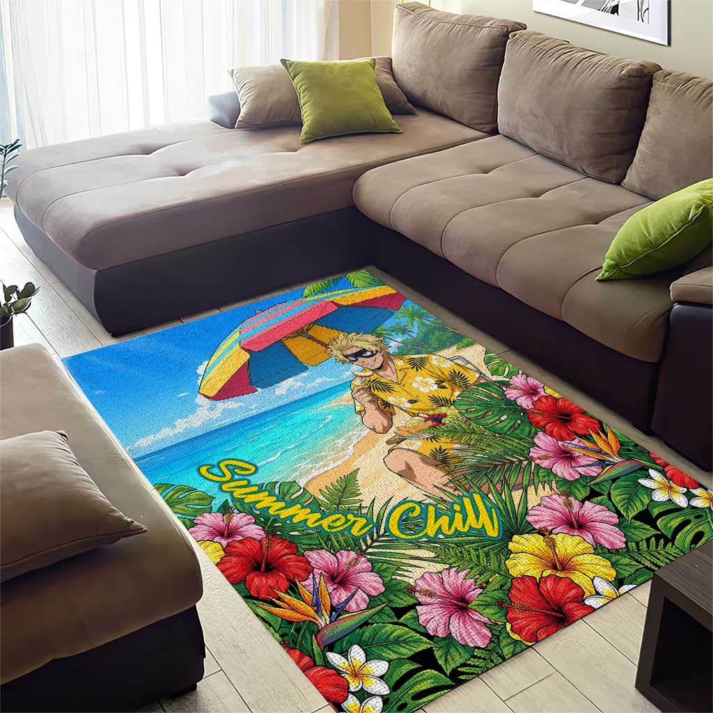 Taishiro Toyomitsu Summer Chill Area Rug Tropical Anime Picnic Scene