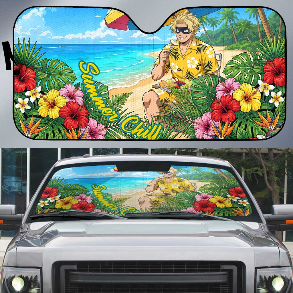 Taishiro Toyomitsu Summer Chill Auto Sun Shade Tropical Anime Picnic Scene