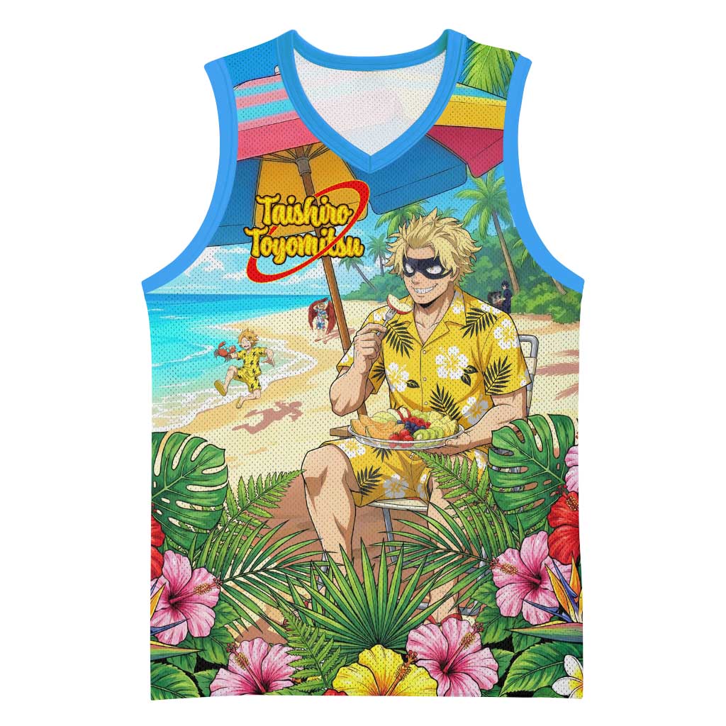 Taishiro Toyomitsu Summer Chill Basketball Jersey Tropical Anime Picnic Scene
