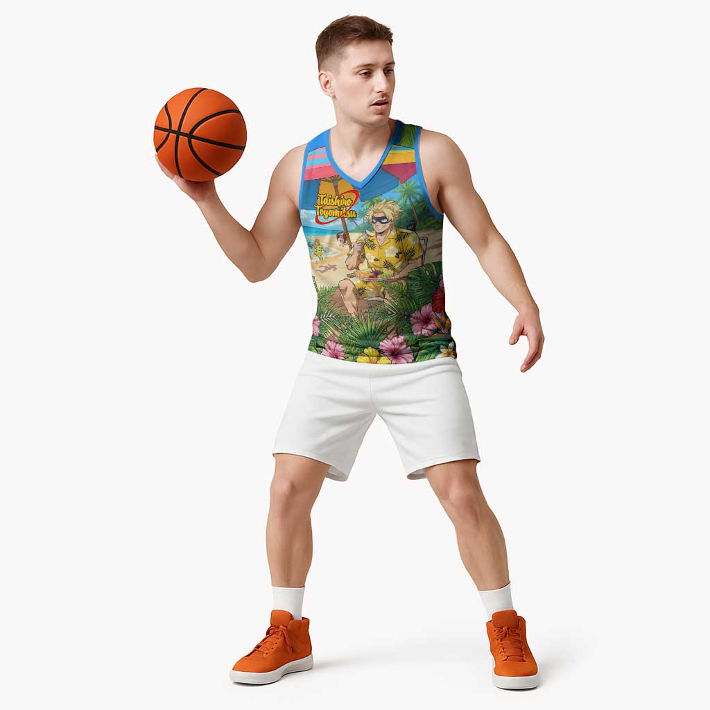 Taishiro Toyomitsu Summer Chill Basketball Jersey Tropical Anime Picnic Scene