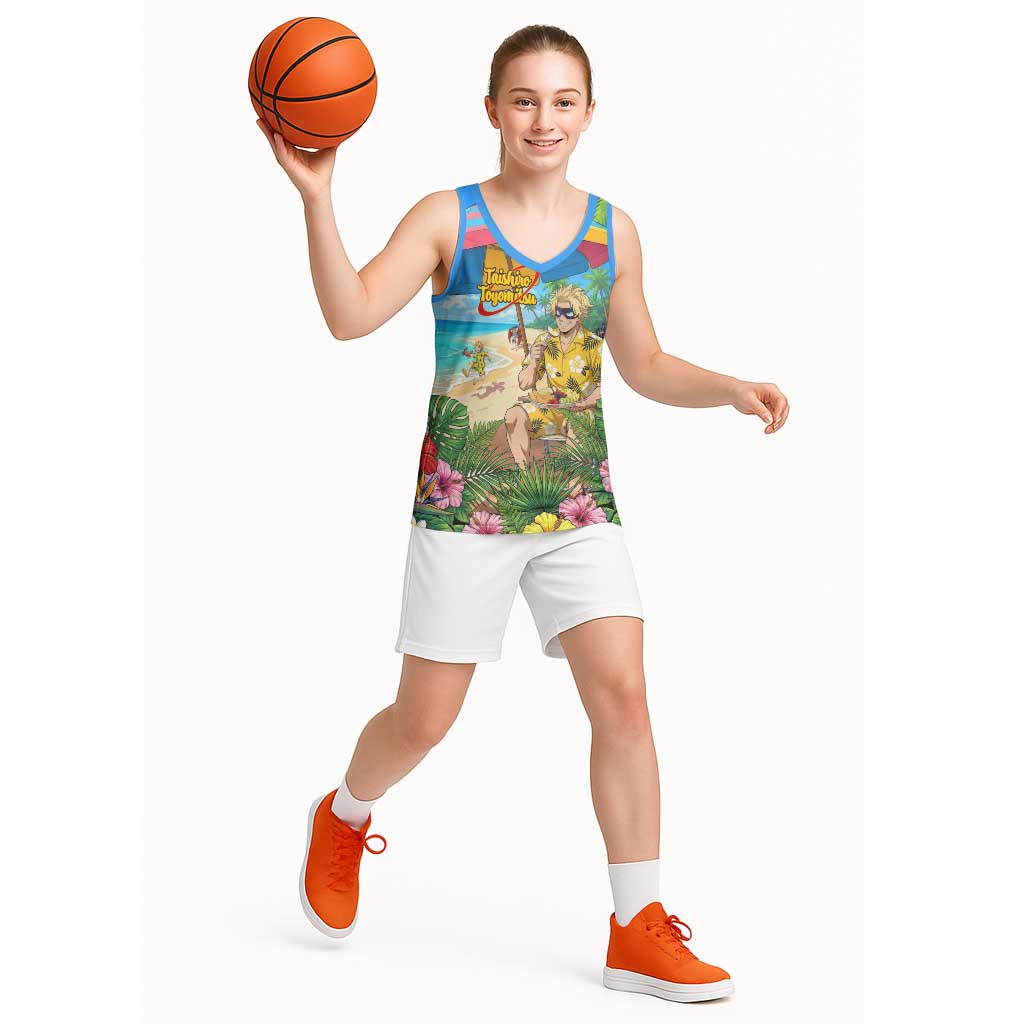 Taishiro Toyomitsu Summer Chill Basketball Jersey Tropical Anime Picnic Scene