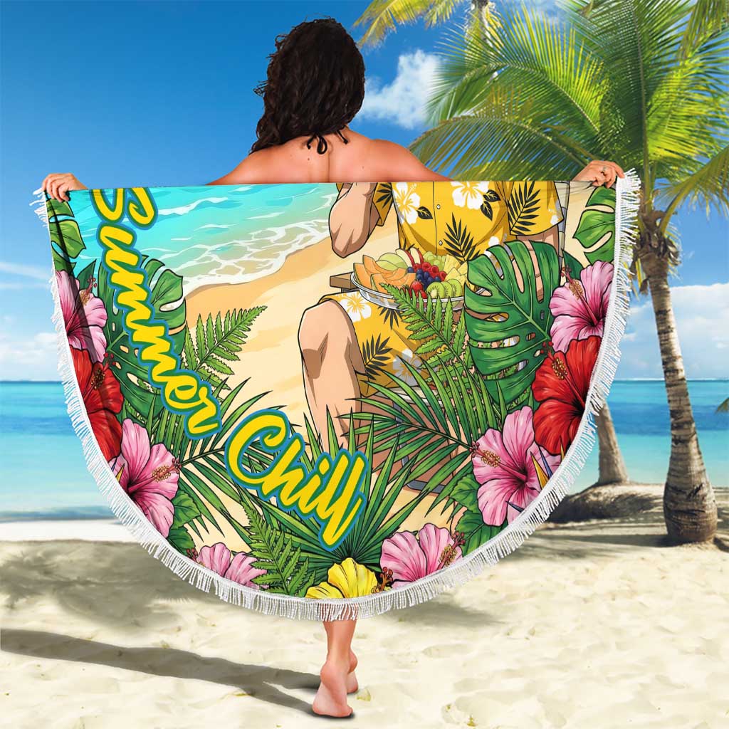 Taishiro Toyomitsu Summer Chill Beach Blanket Tropical Anime Picnic Scene