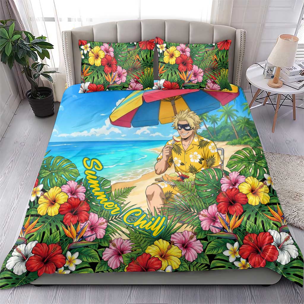 Taishiro Toyomitsu Summer Chill Bedding Set Tropical Anime Picnic Scene