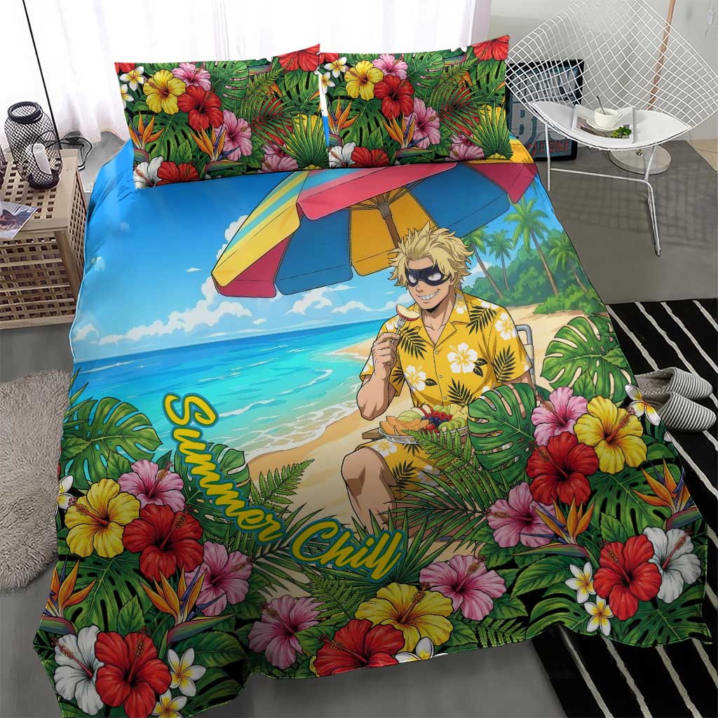 Taishiro Toyomitsu Summer Chill Bedding Set Tropical Anime Picnic Scene